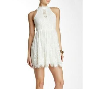 Free People Verushka Ivory White Lace Dress Size 2 NWT High Neck Bridal Boho